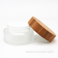 Frosted face cream cosmetic glass jars with engraving